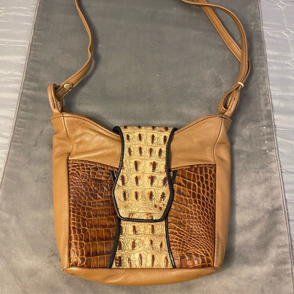D’Onofrio leather/crocodile skin purse